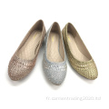 Femmes chaussures de confort de glitter basse cale